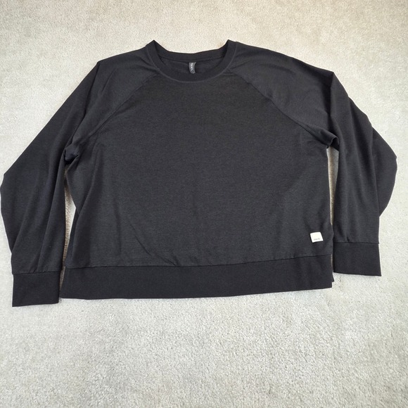 Vuori Tops - Vuori Long Sleeve Halo Crew VW241 Black Heather Dreamknit Womens XL